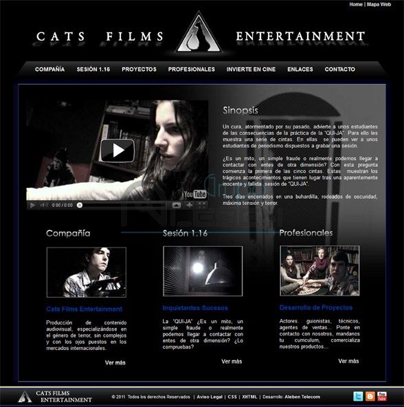 Desarrollo WEB Productora CATS FILMS ENTERTAINMENT