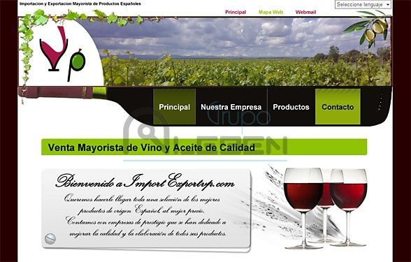 Diseño de WEB Corporativa de IMPORT EXPORT VP