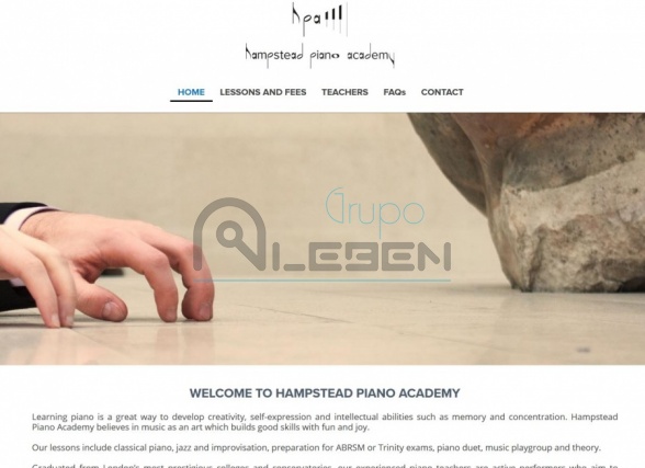 Página Web Corporativa para HAMPSTEAD PIANO ACADEMY