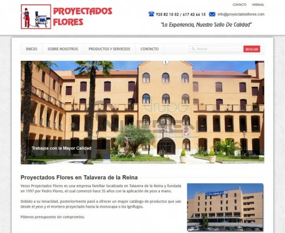 WEB Corporativa de YESOS PROYECTADOS FLORES