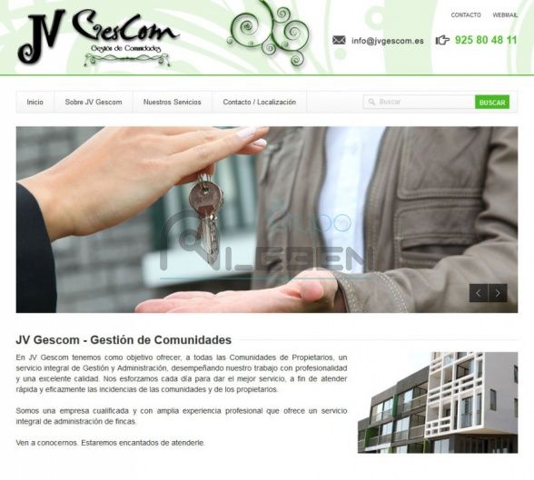 WEB Corporativa JV GESCOM Gestión de Comunidades