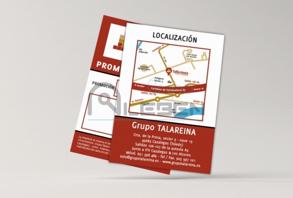 Diseño de Flyers y Tarjetas Revisión para Grupo Talareina